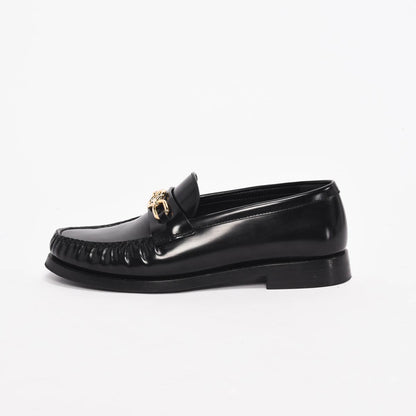 Louis Vuitton Black Hi-Shine Chess Loafers 36