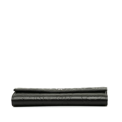 CHANEL CAMERIA COCOMARK Long Wallet Black   CHANEL