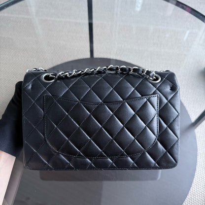 Chanel Classic Flap Small - 23CM Quilted Lambskin Black Silver Hardware Series 14