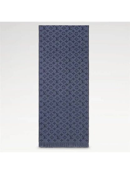 Louis Vuitton Monogram Classic Scarf Navy Blue M78525