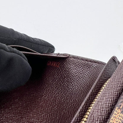 Louis Vuitton | Bags | Louis Vuitton Damier Ebene Portemonnaie Tresor Wallet AG371O