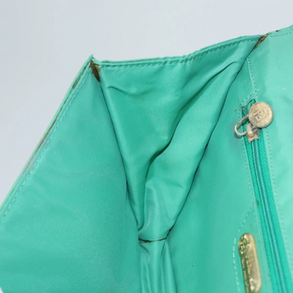 Fendi Kelly Green Fan Shape Two-way Pasta Purse With Bold Red Blue Green Handle