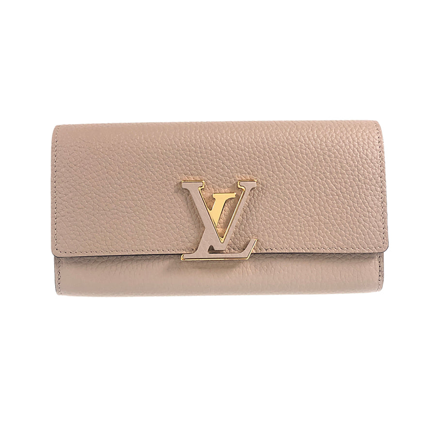 LOUIS VUITTON Taurillon Clemence leather IC chip purse lid