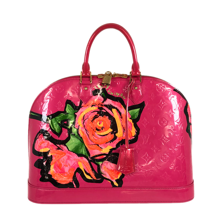 LOUIS VUITTON Vernis Rose Alma MM M93686 Hand bag