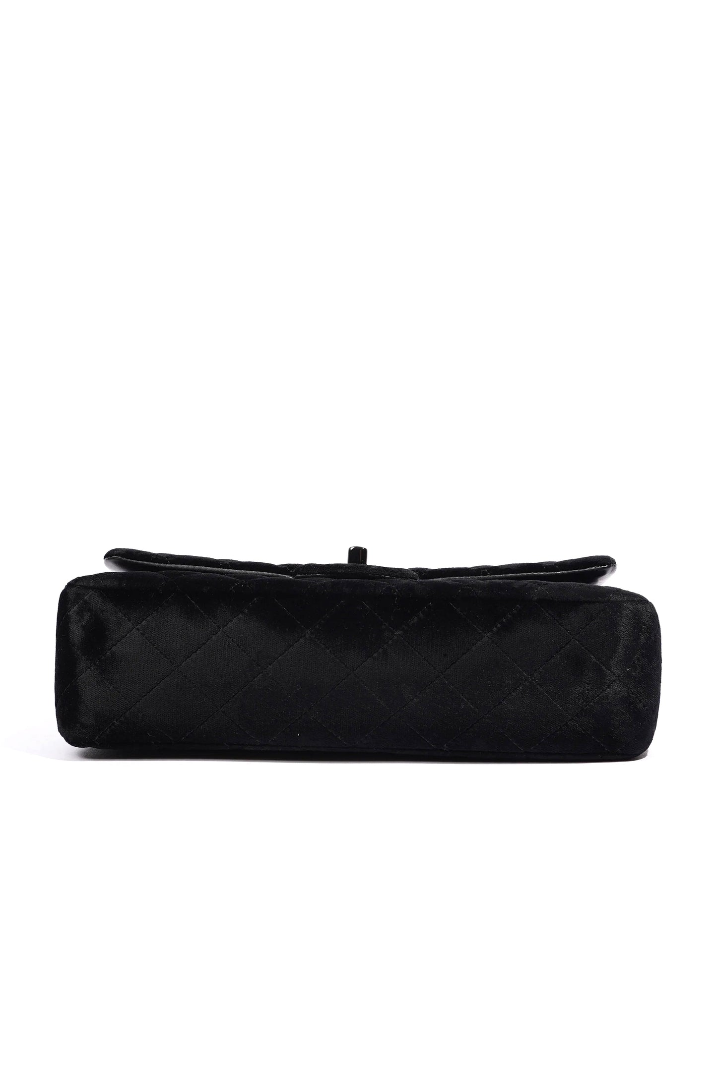 Medium Double Flap Black Velvet