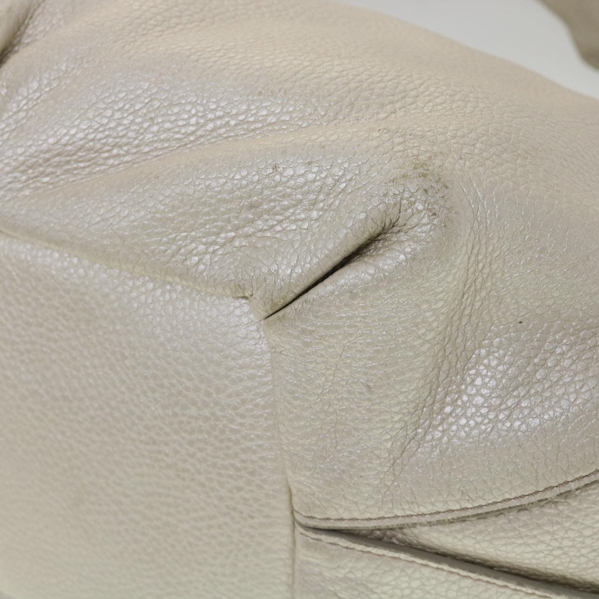 Celine Tote Bag Leather White  fm1569