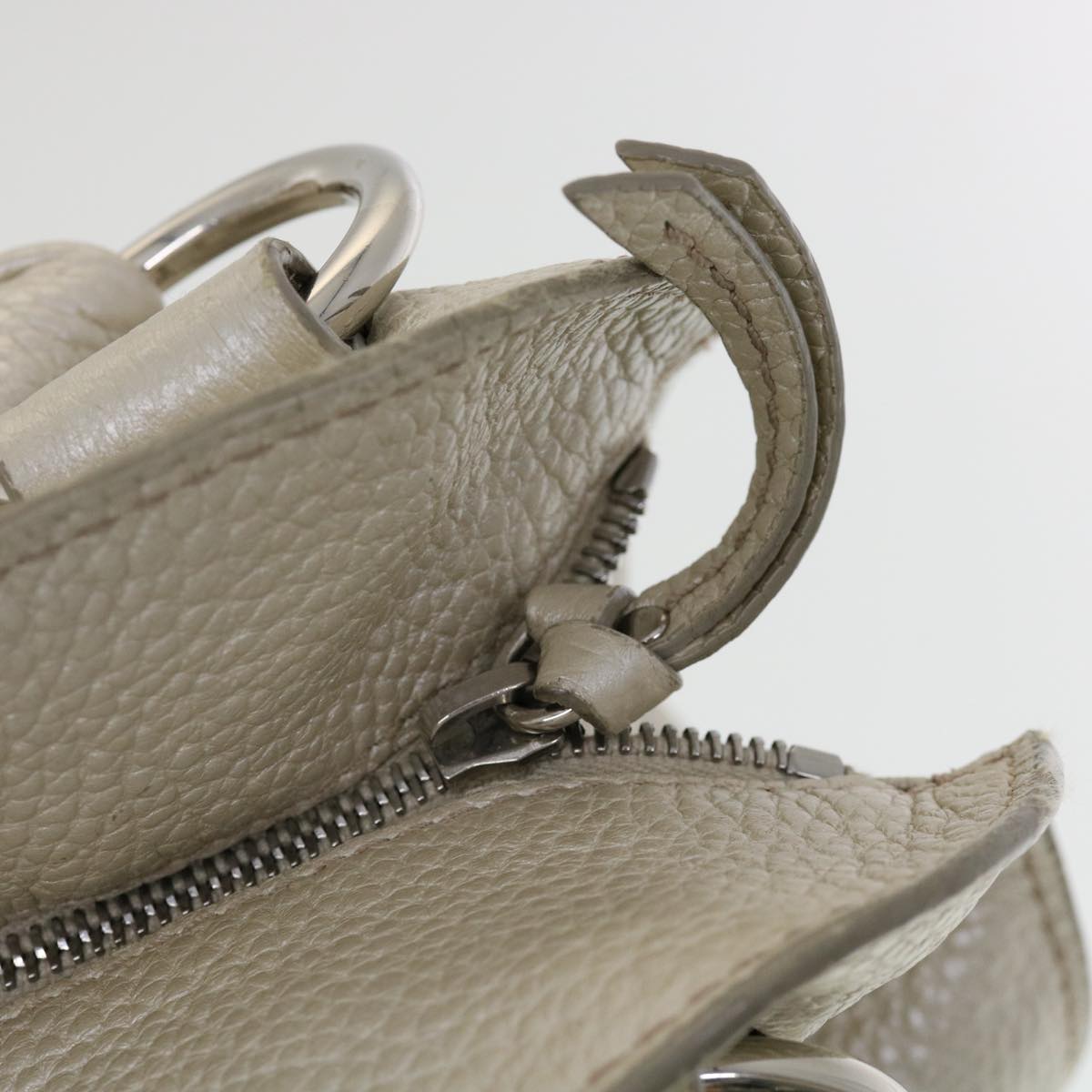 Celine Tote Bag Leather White  fm1569