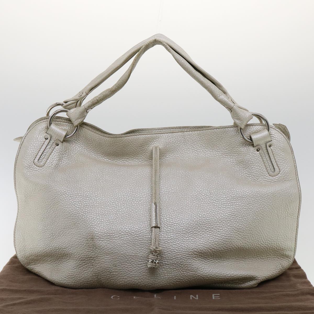 Celine Tote Bag Leather White  fm1569