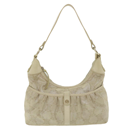 Celine Macadam Canvas Shoulder Bag Beige  fm1927