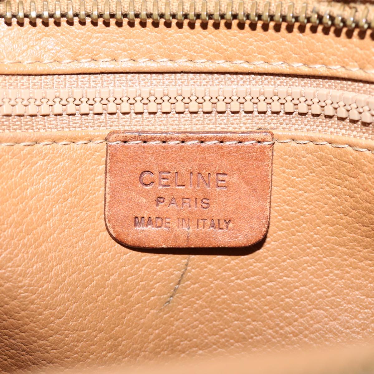 Celine Macadam Canvas Clutch Bag PVC Leather 2Set Brown  fm2235