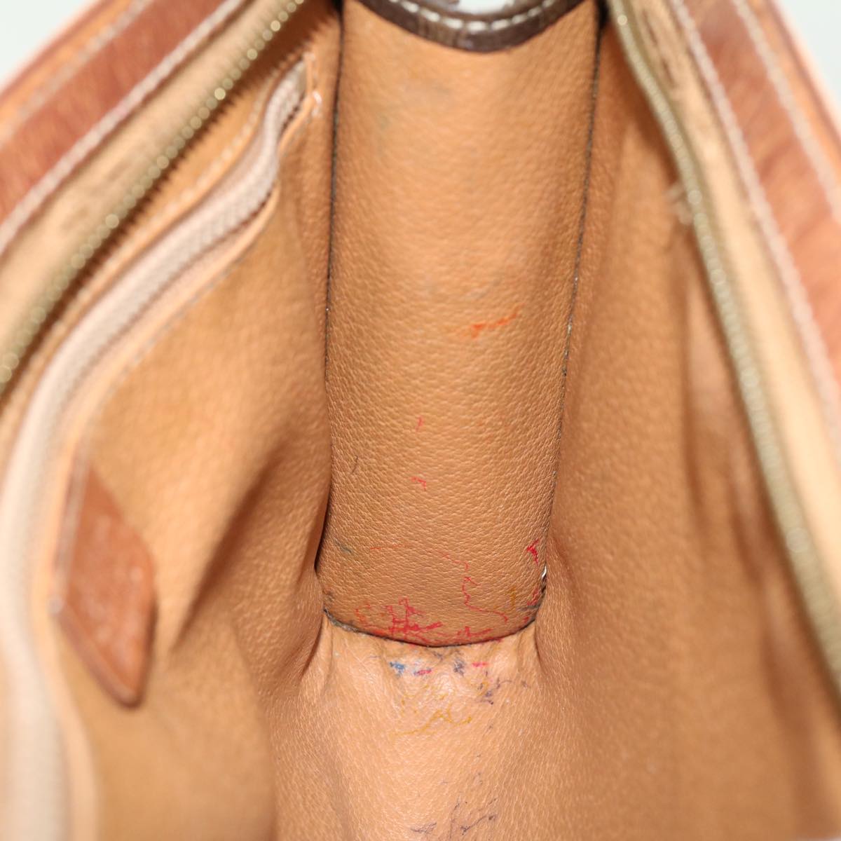 Celine Macadam Canvas Clutch Bag PVC Leather 2Set Brown  fm2235
