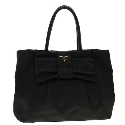 PRADA Hand Bag Nylon Black Auth fm2265