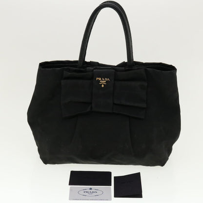 PRADA Hand Bag Nylon Black Auth fm2265