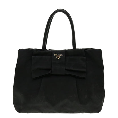 PRADA Hand Bag Nylon Black Auth fm2265