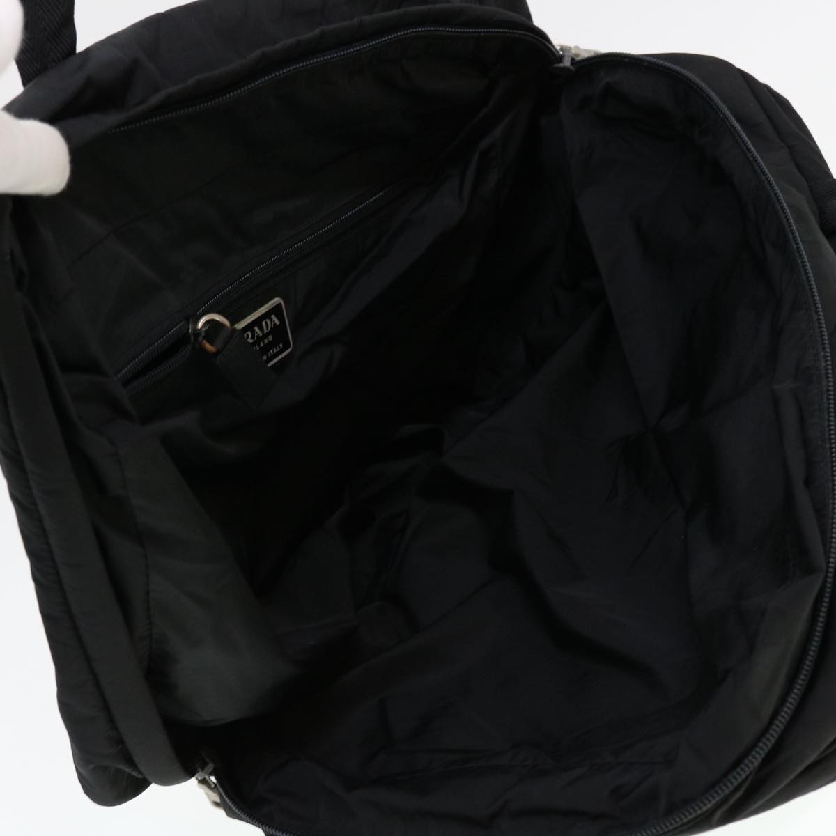 Prada Hand Bag Nylon Black  fm2266