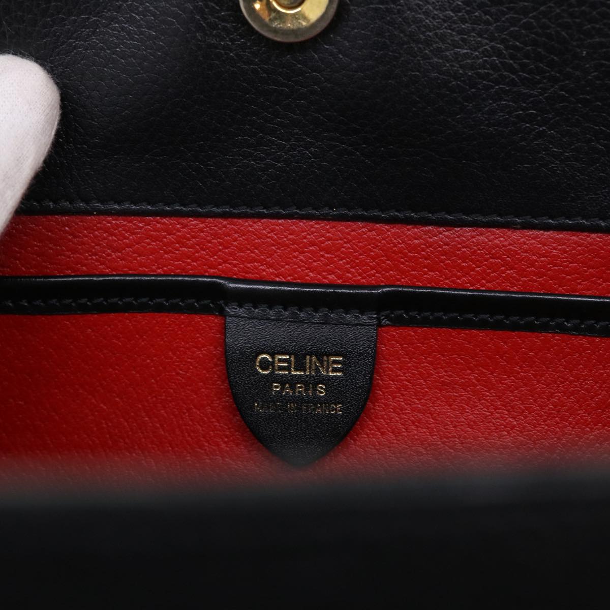 Celine Shoulder Bag Leather Black  fm2285