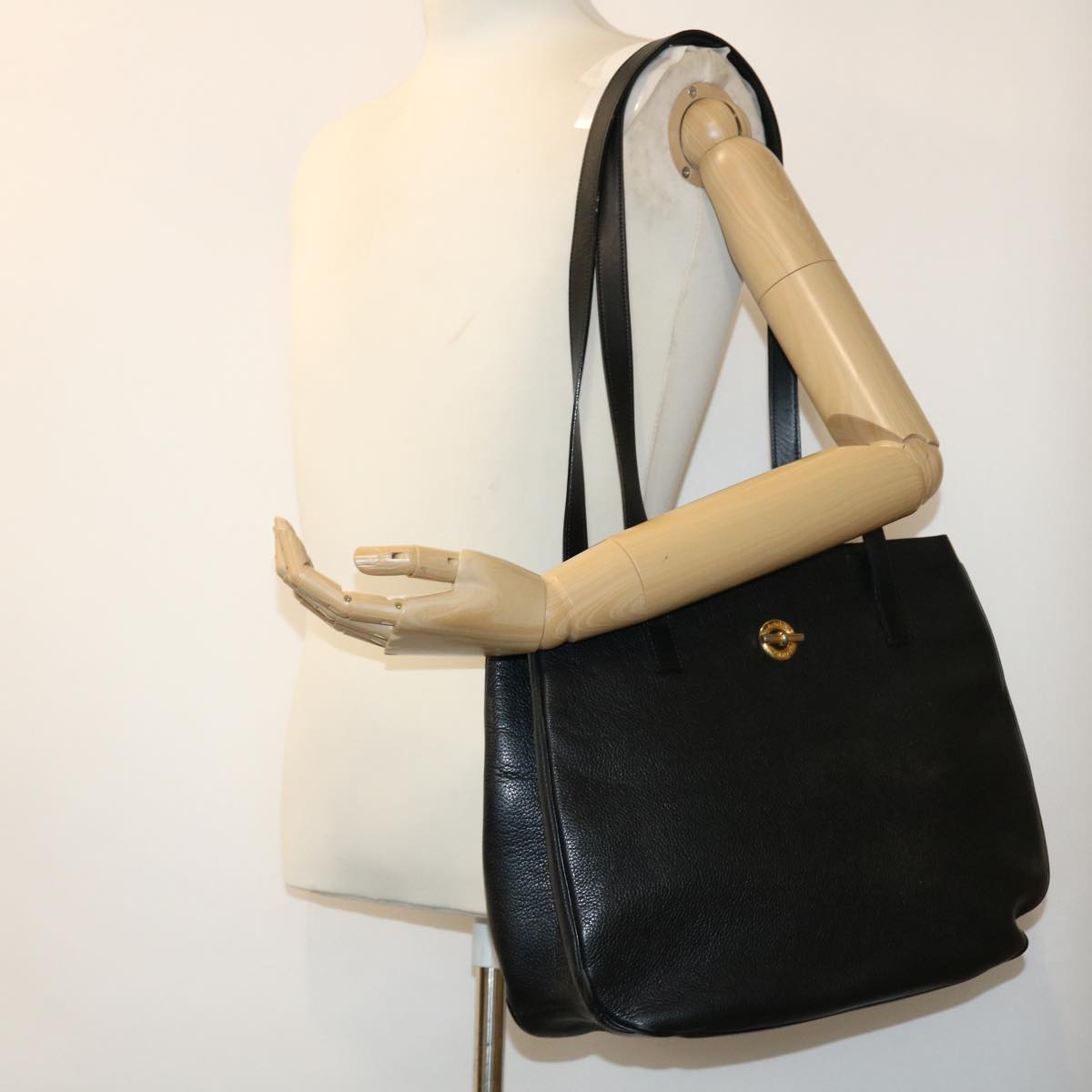 Celine Shoulder Bag Leather Black  fm2285