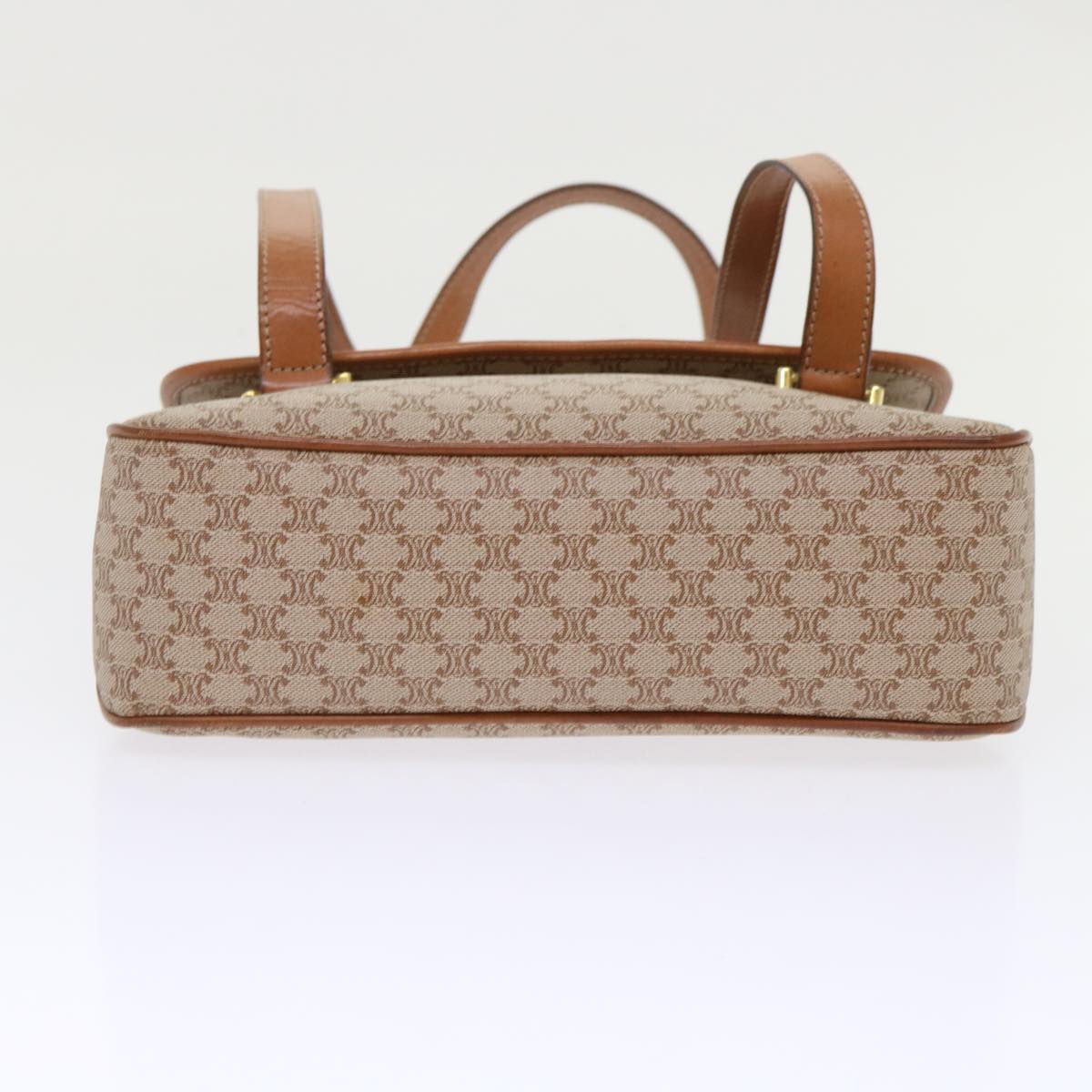 Celine Macadam Canvas Shoulder Bag Beige  fm2486