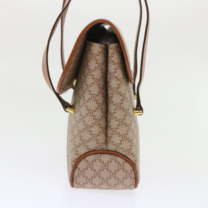 Celine Macadam Canvas Shoulder Bag Beige  fm2486