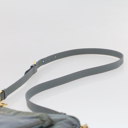 Prada Shoulder Bag Nylon Leather Blue  fm2488