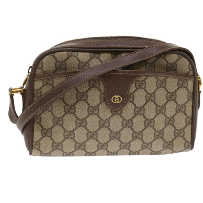 GUCCI GG Canvas Shoulder Bag PVC Leather Beige 001.58.6594  fm2522