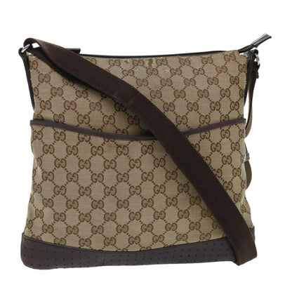 GUCCI GG Canvas Shoulder Bag Beige 145857  fm2595