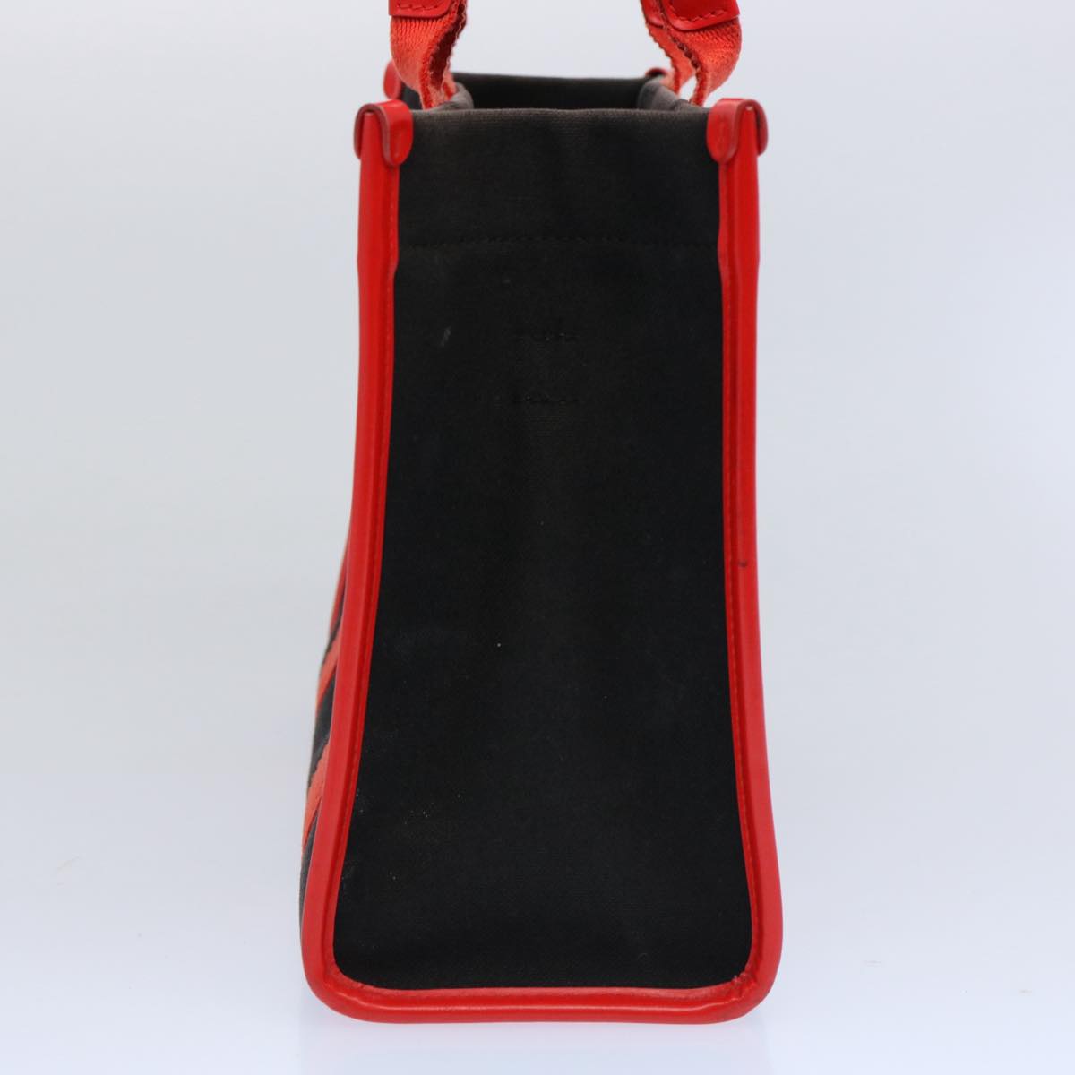 Balenciaga Hard Ware Small Hand Bag Canvas Black Red 671402 Auth fm3051