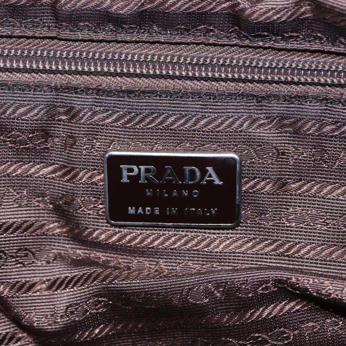 PRADA Hand Bag Nylon Khaki Auth fm3519