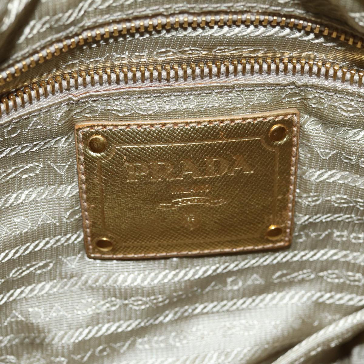 PRADA Shoulder Bag Nylon Beige Auth fm3522