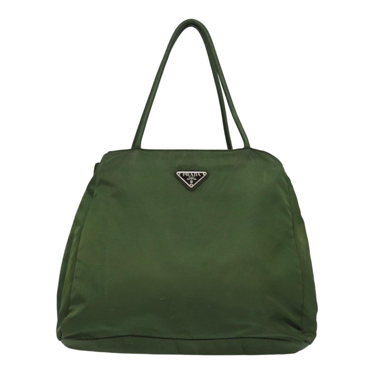 PRADA Hand Bag Nylon Khaki Auth fm3617