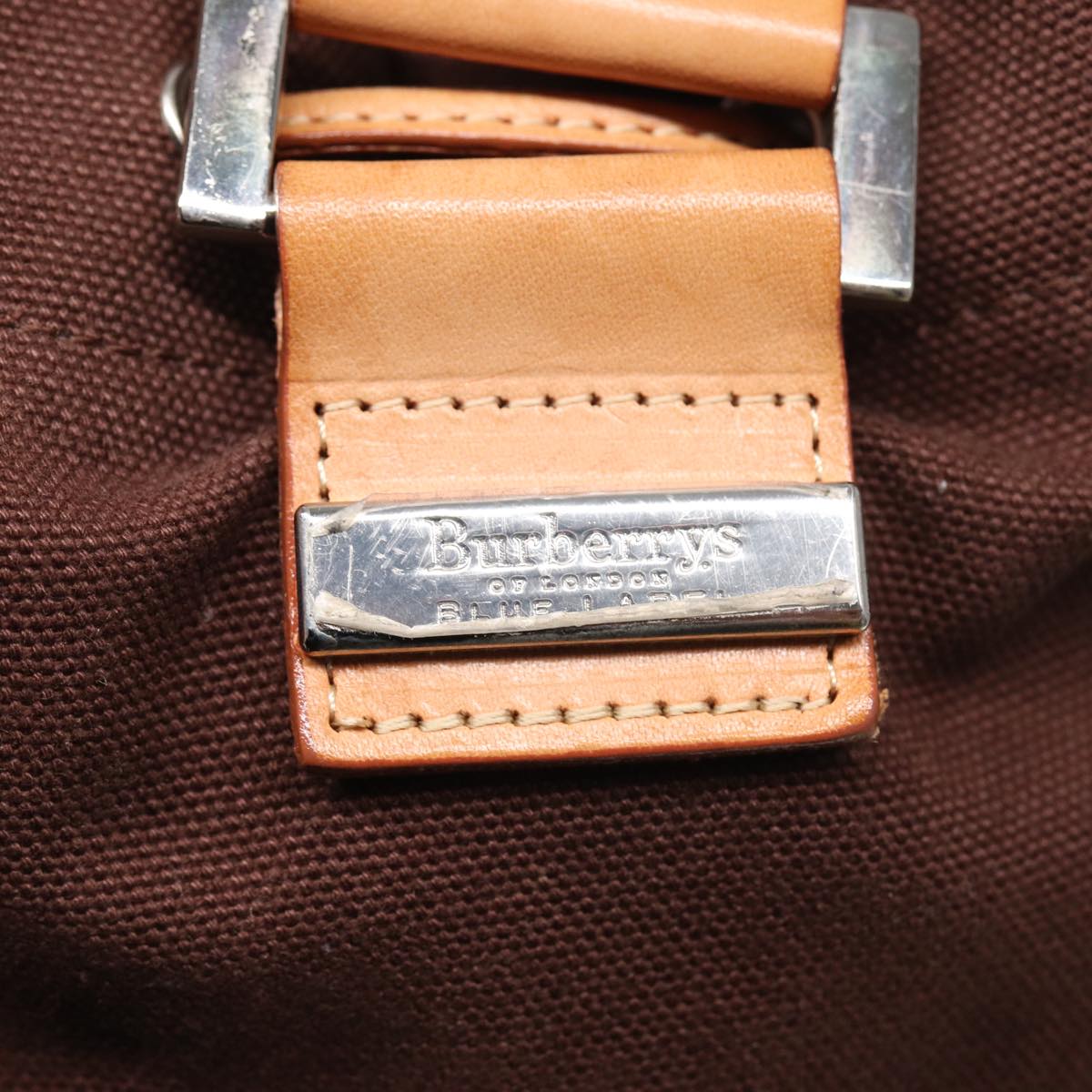 BURBERRYSs Nova Check Shoulder Bag Canvas Brown Auth fm3618