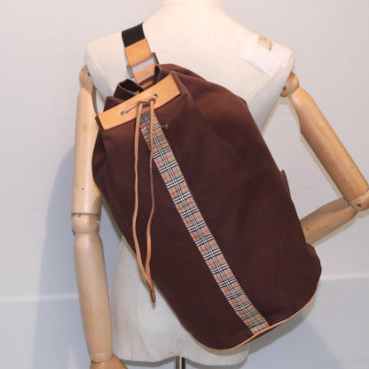 BURBERRYSs Nova Check Shoulder Bag Canvas Brown Auth fm3618
