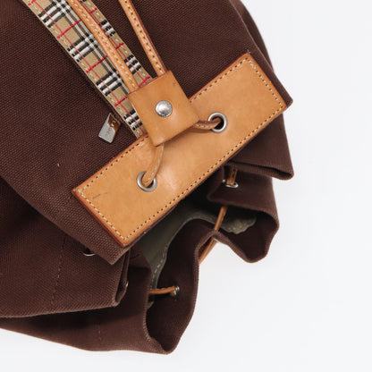 BURBERRYSs Nova Check Shoulder Bag Canvas Brown Auth fm3618