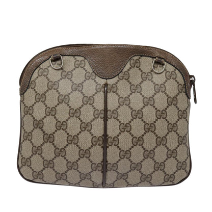 GUCCI GG Supreme Web Sherry Line Shoulder Bag PVC Beige 904 02 047 Auth fm3772