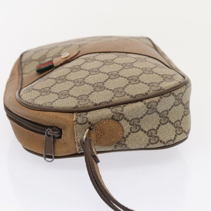 GUCCI GG Supreme Web Sherry Line Clutch Bag PVC Beige Red 89 01 034 Auth fm3793
