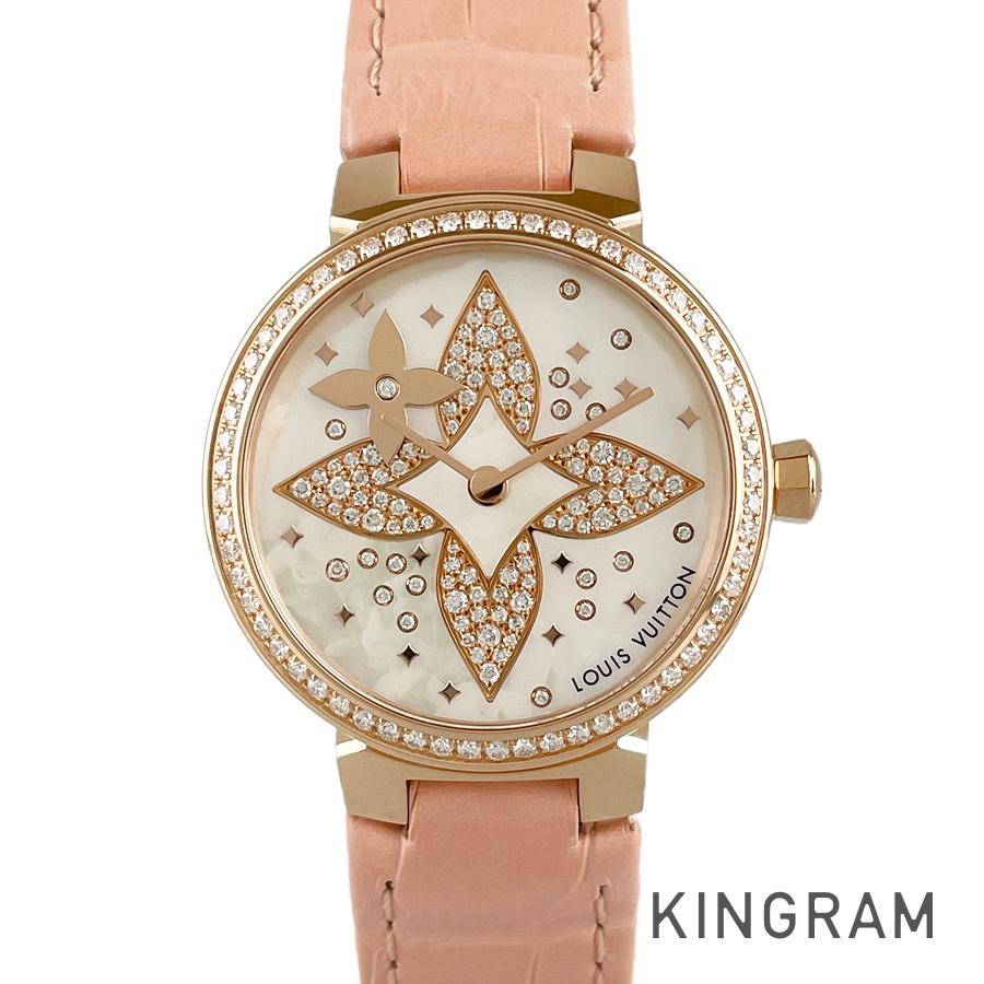 LOUIS VUITTON Tambour Slim Star Blossom 28 battery replacedquartz Women's Watches