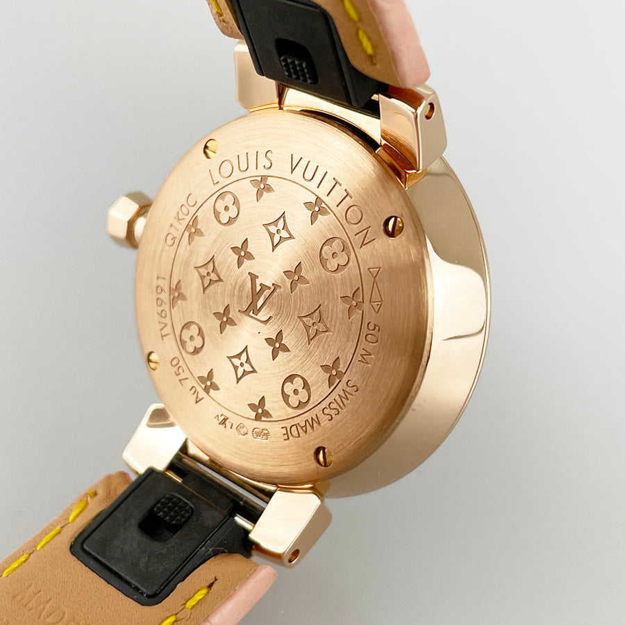 LOUIS VUITTON Tambour Slim Star Blossom 28 battery replacedquartz Women's Watches