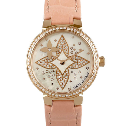 LOUIS VUITTON Tambour Slim Star Blossom 28 battery replacedquartz Women's Watches