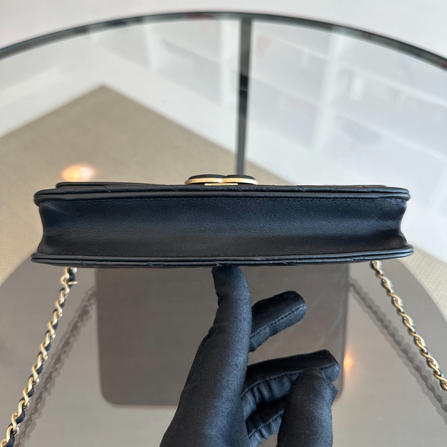 *Full Set, Receipt, 2019* WOC Wallet On Chain Quilted Lambskin Black GHW No 28