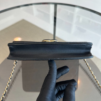 *Full Set, Receipt, 2019* WOC Wallet On Chain Quilted Lambskin Black GHW No 28