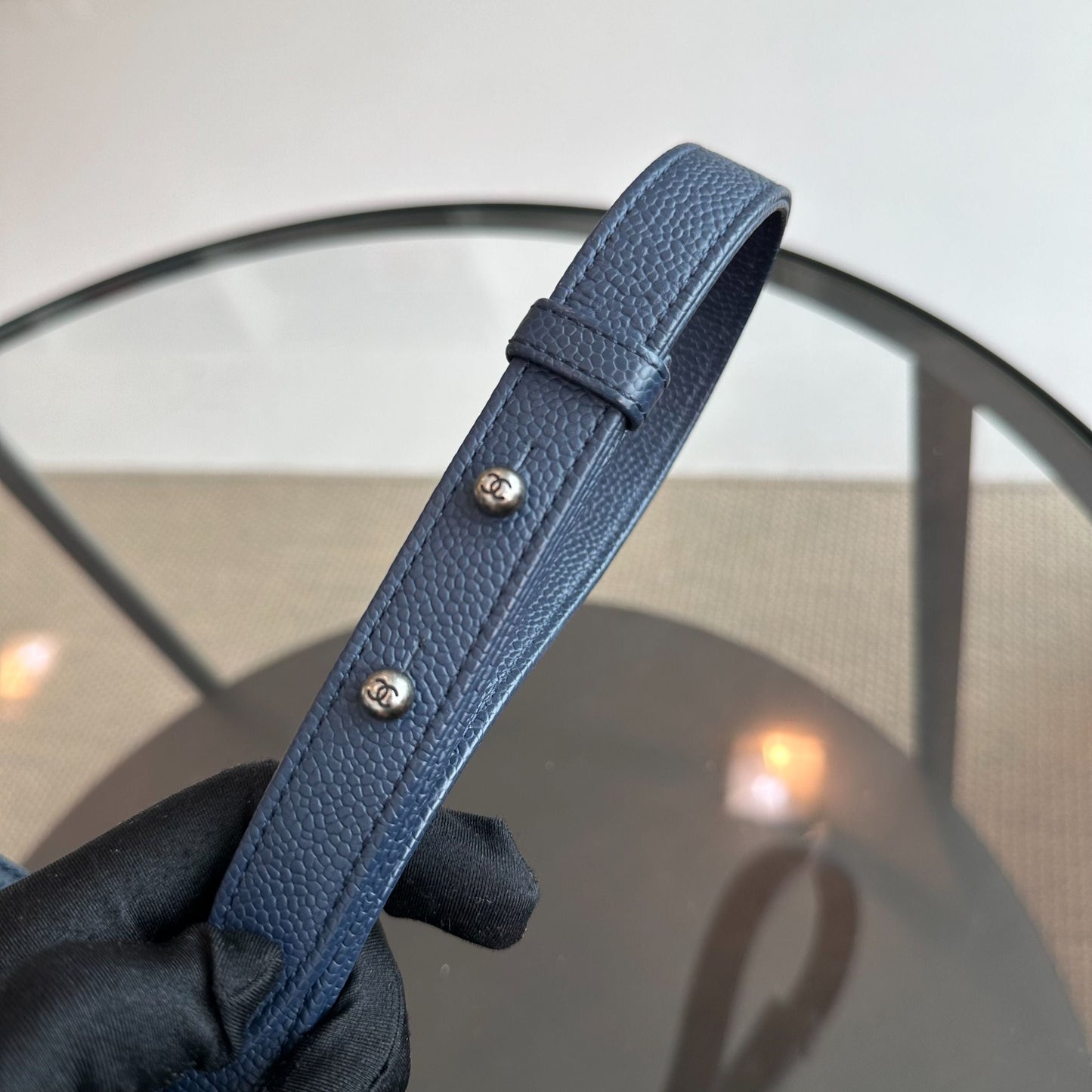 *Full Set, Receipt* Caviar Boy Old Medium 25CM Chevron Dark Blue RSHW No 28