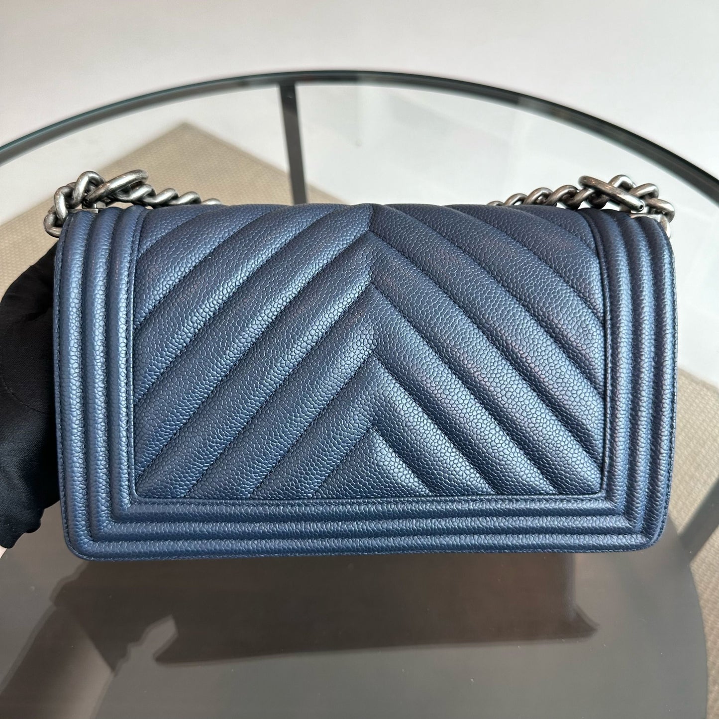 *Full Set, Receipt* Caviar Boy Old Medium 25CM Chevron Dark Blue RSHW No 28