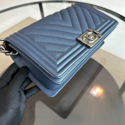 *Full Set, Receipt* Caviar Boy Old Medium 25CM Chevron Dark Blue RSHW No 28