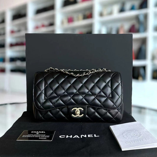 *Full Set Receipt* Mademoiselle Chic Seasonal Flap Medium 26CM Lambskin Black GHW No 21