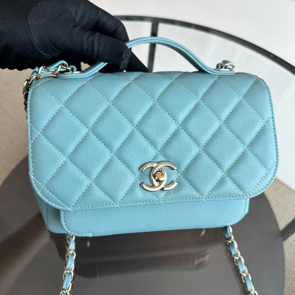 *Full Set, Receipt* Medium Business Affinity Quilted Caviar Blue GHW No 29