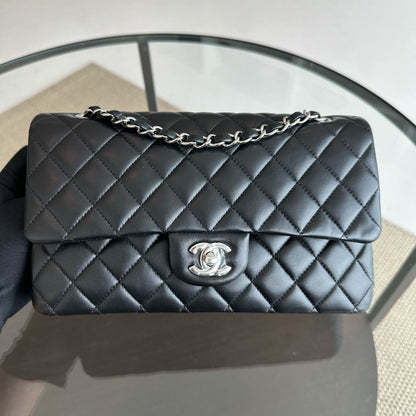 *Full Set, Receipt* Medium Lambskin Quilted Black SHW No 21