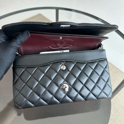 *Full Set, Receipt* Medium Lambskin Quilted Black SHW No 21