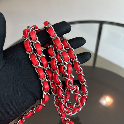 *Full Set, Receipt* Mini Square Quilted Lambskin Orange Red SHW No 27