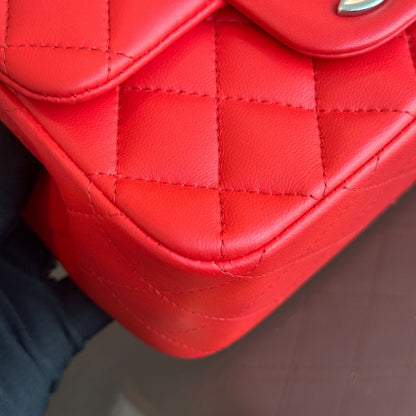 *Full Set, Receipt* Mini Square Quilted Lambskin Orange Red SHW No 27