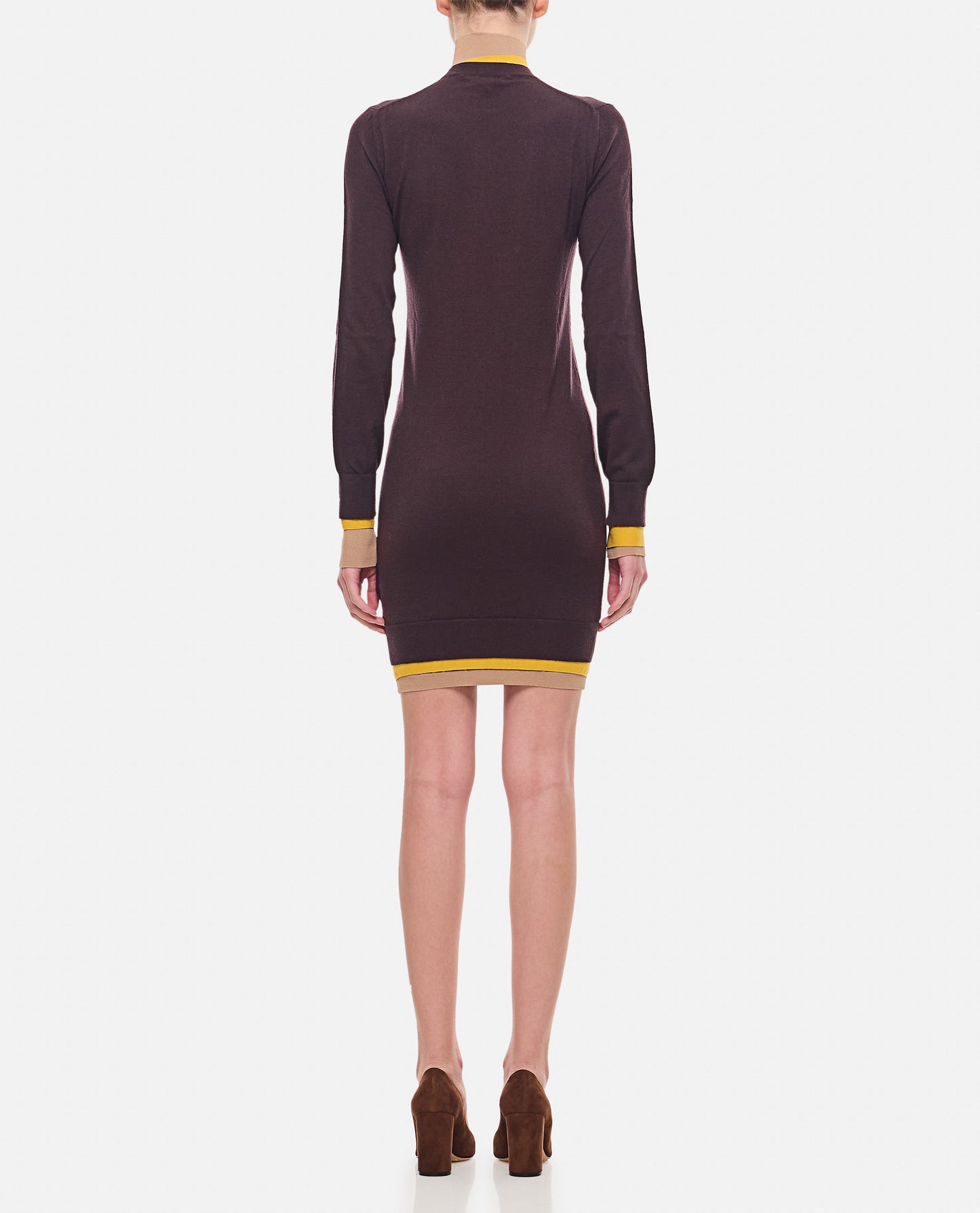 Fendi Women Layering Color Trims Short Dress